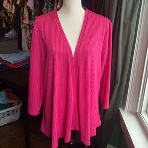 TanJay Cardigan 1X Womens Pink